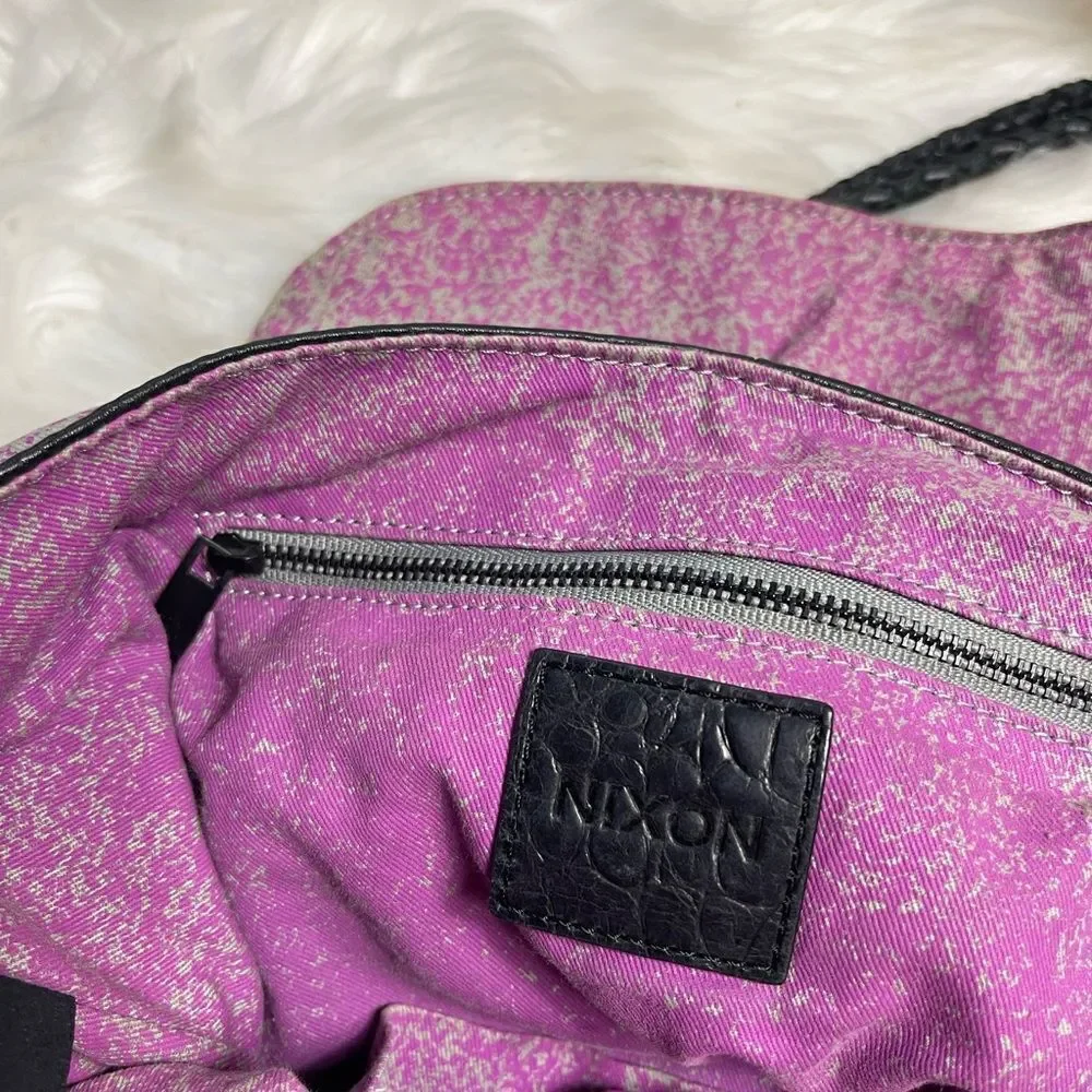 Nixon Soft leather Black Patchwork Hobo shoulder/crossbody medium Bag